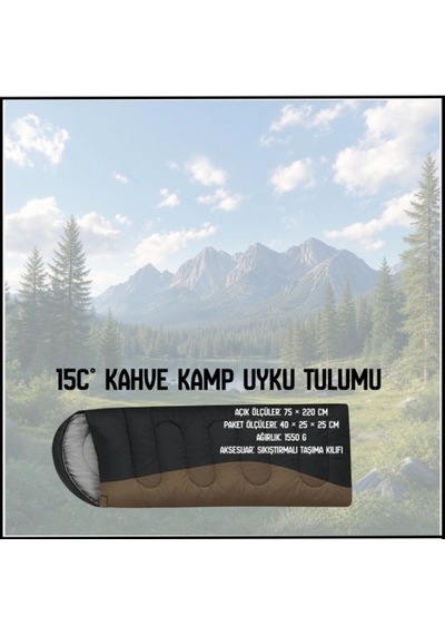 Uyguna-yakala 15c Kahve Kamp Uyku Tulumu-tlm.083 Çok Renkli