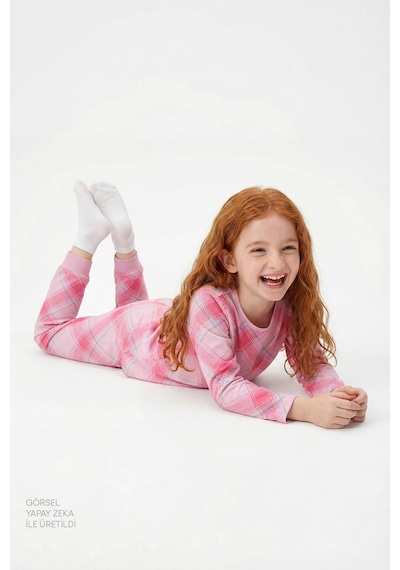 Penti  Pembe Kız Çocuk Cute Rabbit Uzun Kollu Pamuklu 2'li Pijama Takımı