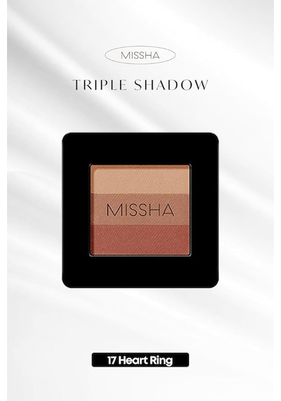 Yumuşak Dokulu, Dökülme Yapmayan 3 Renkli Göz Farı Triple Shadow No.17 Heart Ring Diğer