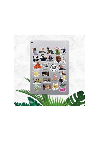 Komik Mem Çıkartma Seri 1 Macbook Notebook Tablet Telefon Ajanda Laptop Defter Sticker Seti