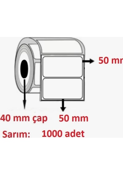 Termal Etiket 50x50 1000 Sarım 24 Rulo Diğer