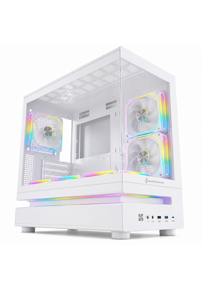 Zoko Venüs Beyaz 6x12cm Argb Fan Temper Cam M.atx Oyuncu Bilgisayar Kasası