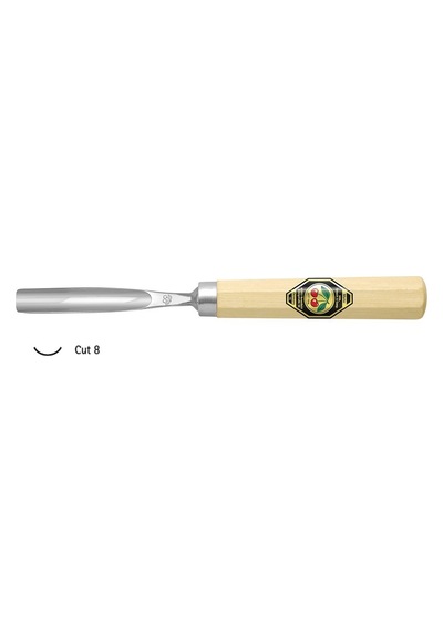 Kirschen Bükülmüş Oluklu Ağız Oyma Iskarpelası Cut-8 10 Mm