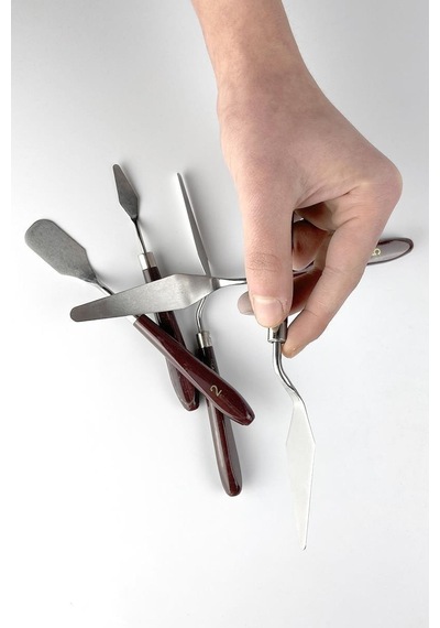Metal Spatula Set 5'li Kahverengi