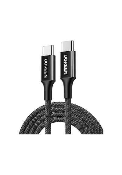 Usb-c 60w 3a Qc Pd Örgülü Hızlı Şarj Kablosu, 2 Metre, Siyah, 65245