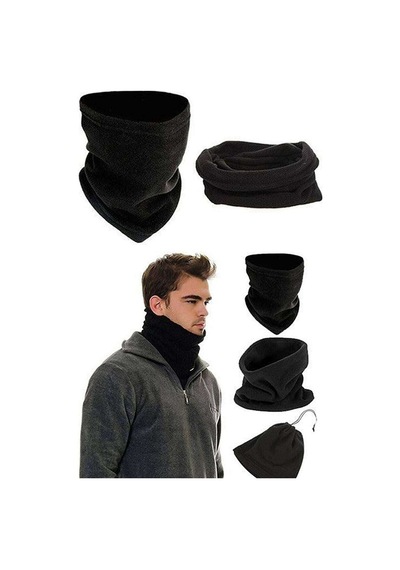 Royaleks Polar Unisex İpli Bere Ve Boyunluk Siyah Diğer