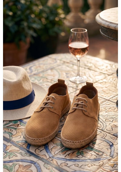 Bressa Toscana Erkek Deri Espadril Kahverengi