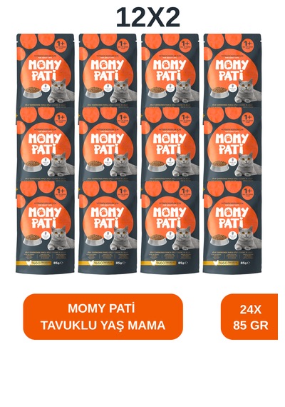 Tavuklu Yaş Kedi Maması 85 Gr X 24 Adet Yetişkin Kediler İçin
