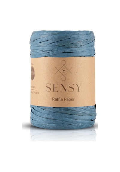 Sensy Premium 400 Metre Rafya Ip Çanta Ipi Raffia Ip Kağıt Ip Supla Ipi 250 Gram Mavi