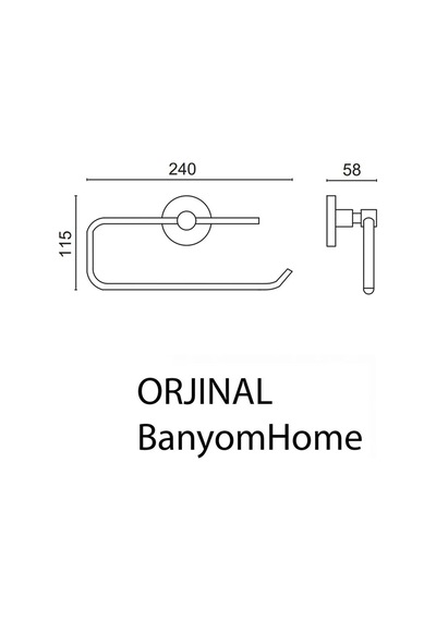 Çelik Banyo Paslanmaz Pirinç Mat Siyah Flora Kağıt Havluluk Siyah