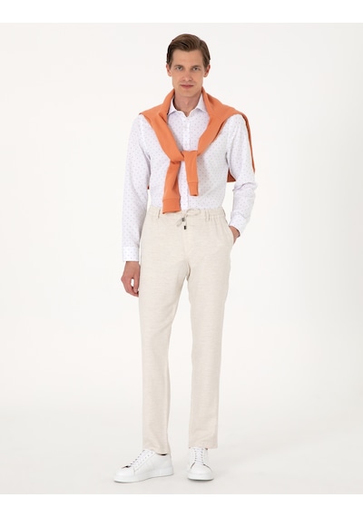 Pierre Cardin Erkek Beyaz Gömlek Desenli 50307134-vr013 Beyaz