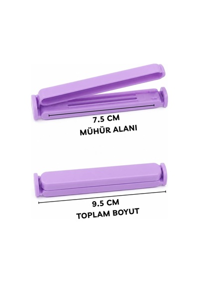 Beylini 12'li Pratik Poşet Kıskacı Mühür Klipsi Sızdırmaz Ambalaj Ve Torba Kapatma Aparatı Pratik Poşet Ağzı Diğer