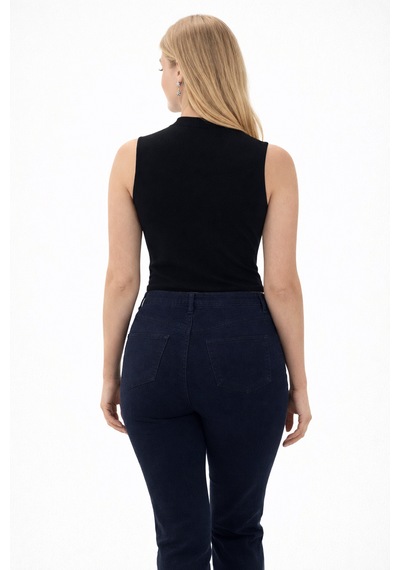 Enva Store Kadın Likralı Sıfır Kol Body Siyah