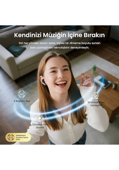 Soundpeats Air6 HS Hi-res Ldac Enc Tws Bluetooth 6.0 Kulak İçi Kulaklık