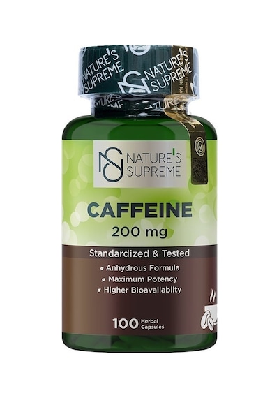 Natures Supreme Caffeine 200 Mg 100 Kapsül Aromasiz
