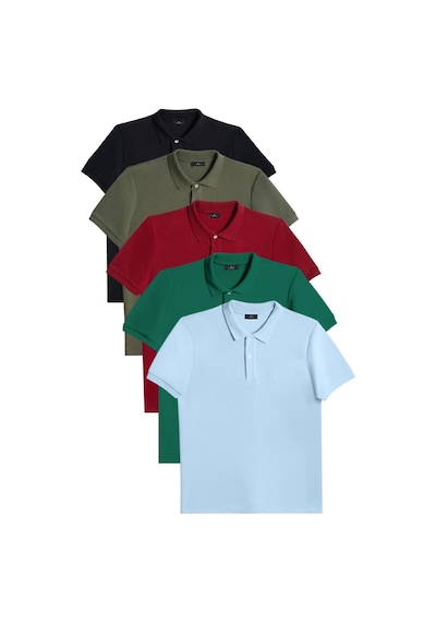 Tudors Erkek 5'li Paket Siyah-haki-bordo-zümrüt Yeşili-mavi Slim Fit Pamuklu Düz Pike Polo Yaka Tişört-33105 Multi Çok Renkli Tudors Erkek 5'li Paket Siyah-haki-bordo-zümrüt Yeşili-mavi Slim Fit Pamuklu Düz Pike Polo Yaka Tişört-33105 Multi Çok Renkli