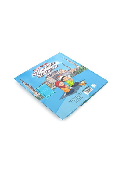 Namaz Öğreten Sesli Cihazlı Kitap Tesbihli Oğlumun Çocuk Seccade Seti Mavi