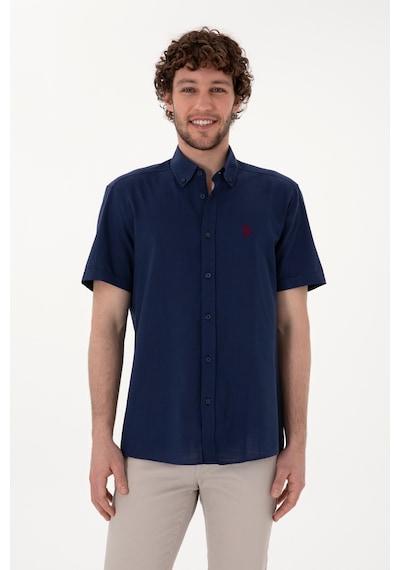 U.s. Polo Assn. Erkek Lacivert Gömlek Kısa Kollu 50306324-vr033 Lacivert