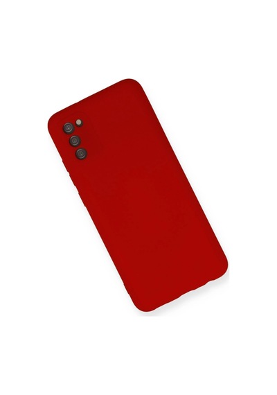 Samsung Galaxy A03s Kılıf Nano İçi Kadife Silikon - Kırmızı Diğer