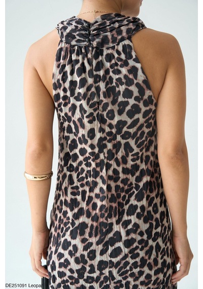 Butik Belvita Leopar Desen Elbise Siyah
