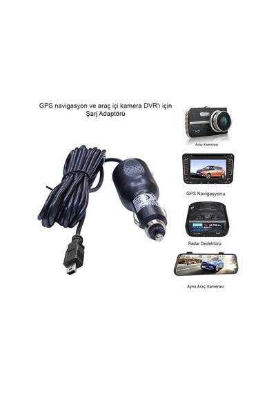 Mini Usb Girişli Araç İçi Kamera Navigasyon Şarj Adaptörü 5v 2a