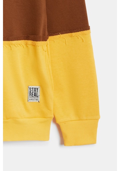 Shooter Sportwear Shooter Erkek Günlük Sweatshirt Bisiklet Yaka Regular Kalıp 3 İplik Sarı
