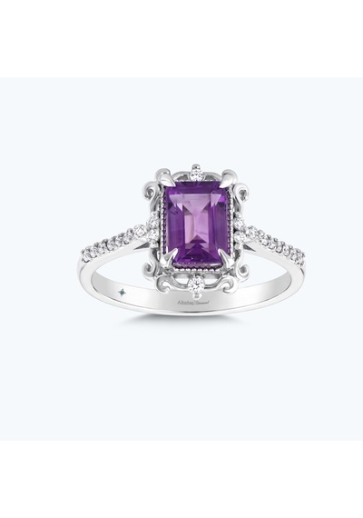 Altınbaş Pırlanta Ametist Emerald Kesim Yüzük Pnf046am-14k