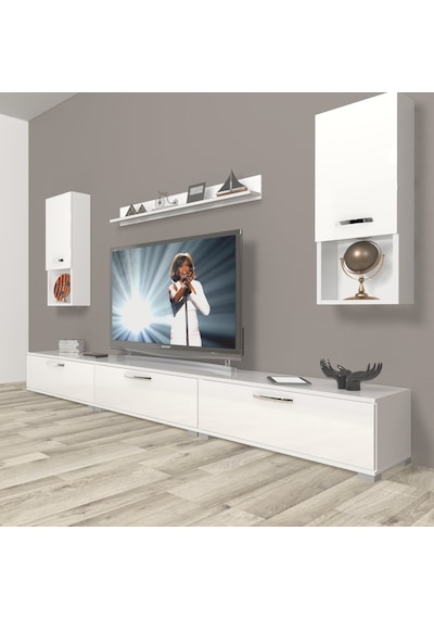 Decoraktiv Eko 270da Slm Tv Ünitesi Tv Sehpası Parlak Beyaz