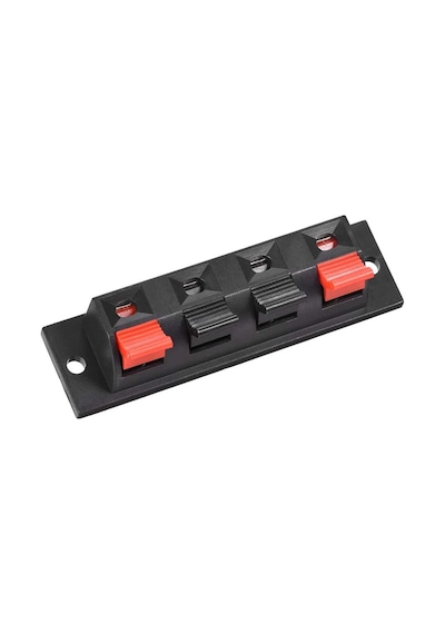 4Lü Hoparlör Terminal Soketi Panel Montaj Tip Yaylı Speaker Ses