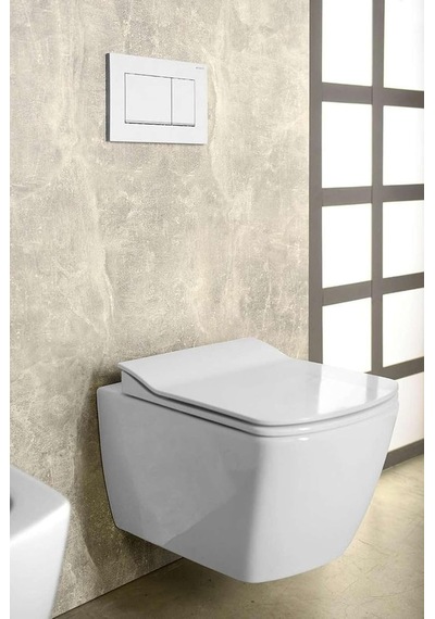 Kc1103.01.0000e Elegant Duroplast Yavaş Kapanan Beyaz Klozet Kapağı Çok Renkli
