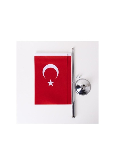 Zc Bayrak Türkiye 2li Masa Bayrağı Saten Kumaş Dijital Baskı 15x22,5 Cm Diğer