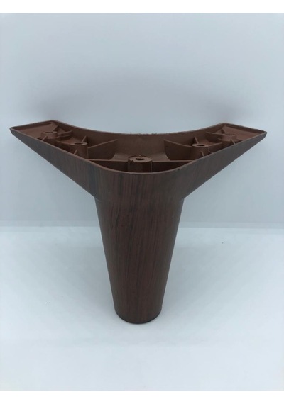 Karakoçaksesuar Plastik, 12x11x11 Cm Riva,Ceviz Koltuk,Baza,Mobilya Ayağı (4 Adet