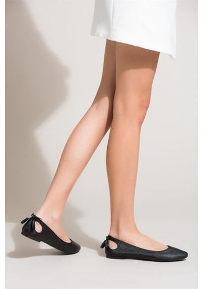 Fox Shoes Siyah Kadın Babet B290080109