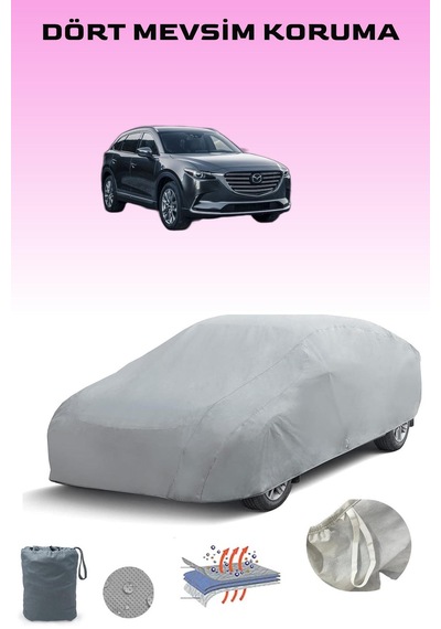 Mazda Cx-9 2 Uyumlu Araba Brandası, Oto Branda, Araba Çadırı, Su-güneş Geçirmez Gri