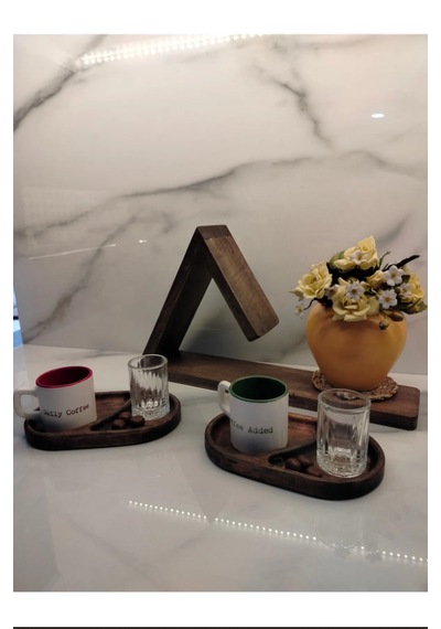 4 Lü Ahşap Md Daily Fincan Seti 2 Kişilik 95ml