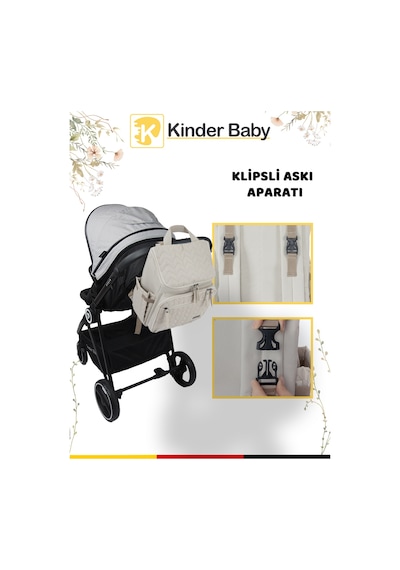Kinder Baby Merlin Anne Bebek Bakım Çantası Bej