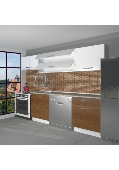 Decoraktiv Elite 220 Mdf Hazır Mutfak Dolabı - Tezgah Dahil - Ceviz Beyaz Beyaz - Ceviz Decoraktiv Elite 220 Mdf Hazır Mutfak Dolabı - Tezgah Dahil - Ceviz Beyaz Beyaz - Ceviz