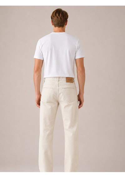 Xint Naturel Keten Karışımlı Regular Fit Pantolon 100731 Bej
