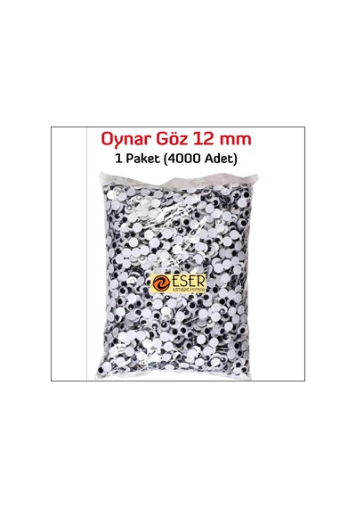 Eser Oynar Göz Siyah 12 mm 4000 Adet