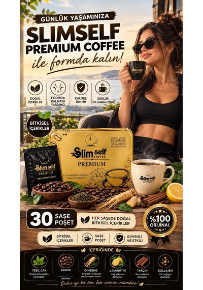 Slimself Premium Form Kahvesi 30 Şase 150g L-carnitine & Collagen 30daily