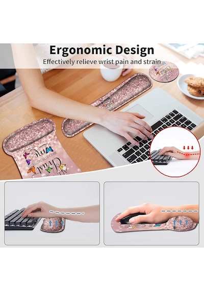 Tr Mouse Pad Bilek Desteği Jel Desteği, Ergonomik Mousepad Ve Hafızalı Köpük Klavye Bilek Desteği Bilgisayar, Oyu