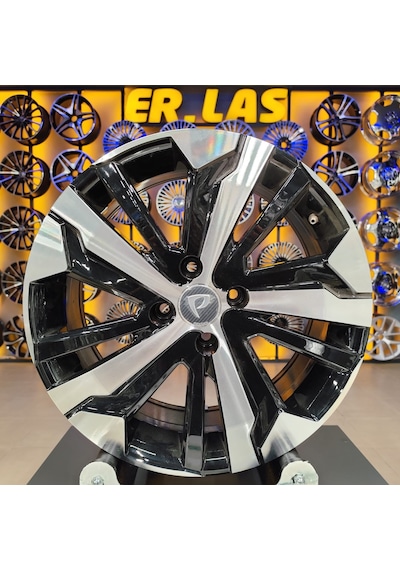 4 Adet Bk-5837 7 17 4 108 Et25 65,1 Black Machıned Jant Takım