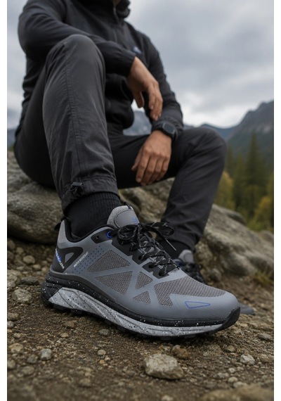 In Step Peakrunner Erkek Gri Hiking Ayakkabısı Outdoor Trekking Ve Kamp Ayakkabısı-su İtici Özellikli GRİ