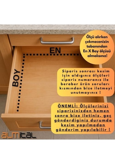 50x45 Cm. 4 Gözlü Antrasit Çekmece İçi Kepçelik 50x40 Cm'e Kadar Kesebilirsiniz Diğer