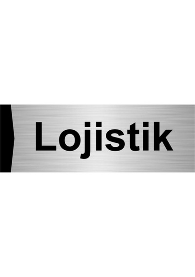 Lojistik 10x20cm Gümüş Renk Metal Yönlendirme Levhası