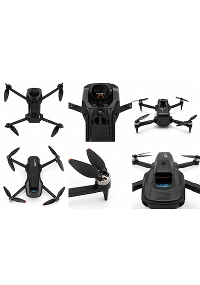 M9 Dron Katlanabilir Ekranlı Kumanda 4k Çift Çift Lens Fvp Kameralı Wi-fi Canlı Görüntü Aktarımı Takip Et Modu Katlanabilir Özel Çantalı 360 Dere Engel Algılamalı Fırçasız Motor Renkli Aydınlatma