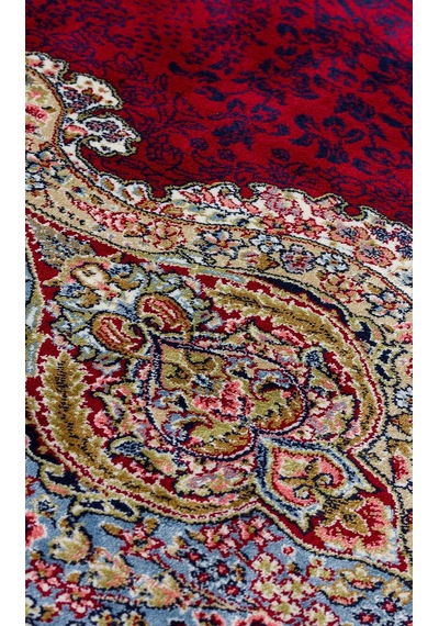 Eko Halı Isfahan Isf 02 Red Klasik Desenli Yüksek Kalite Sık Dokuma Makine Halısı