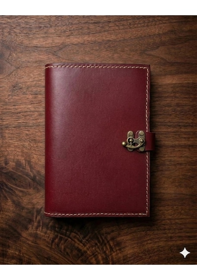 Otohousse El Yapımı Deri Tablet Organizer Kılıfı 8.5 İnç Tablet Uyumlu Kirmizi