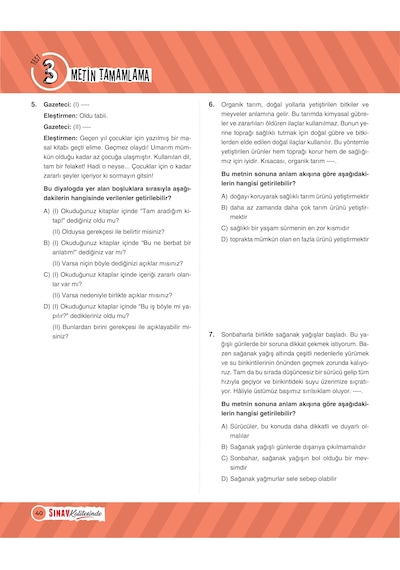 Sınav Yayınları 5. Sınıf Paragraf Soru Bankası