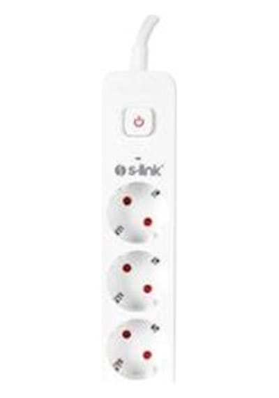 S-link Spg301s 1.5m 3x1.5mm 100 Yüzde Bakır 750 Joule 3 Lü Anahtarlı Akım Korumalı Priz
